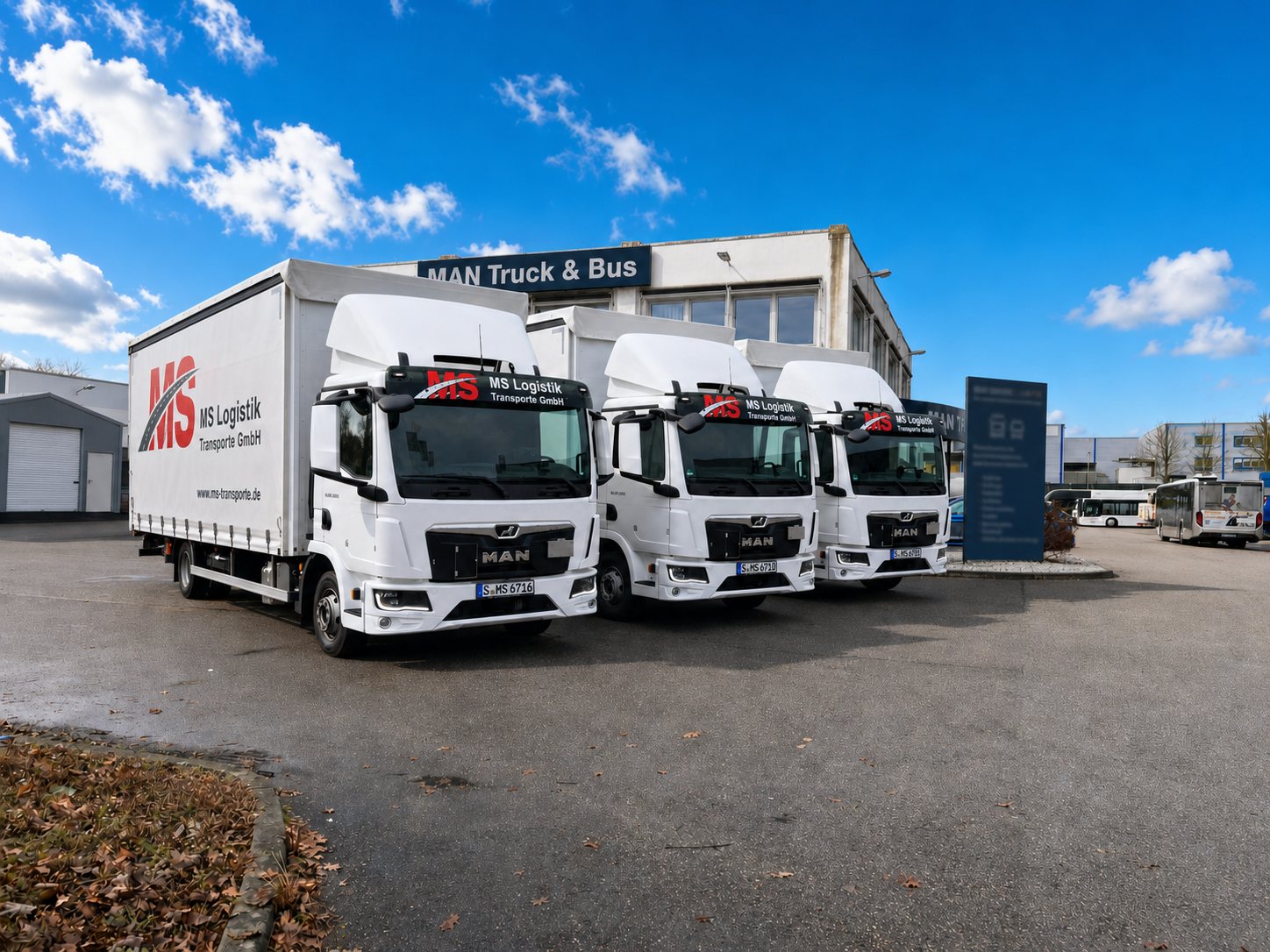Fahrzeugflotte der MS Logistik Transporte GmbH
